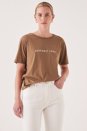 Assembly Label - Logo Cotton Crew Tee - Caramel | milk + ginger