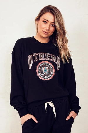 The Others - The Vintage Sweat - Black with Others Varsity | milk + ginger