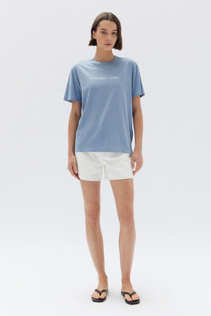 Assembly Label - Everyday Organic Logo Tee - Glacial/White