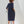 Load image into Gallery viewer, 3/4 Sleeve Diagonal Seam Dress - Deep Navy
