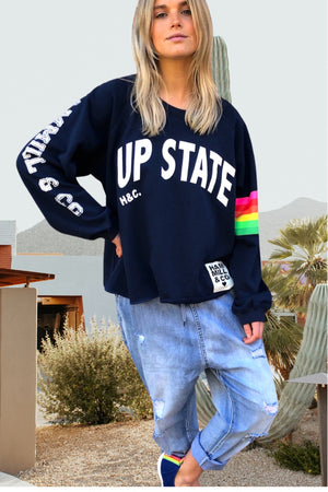 Hammill & Co - Retro Summer Sweat - Upstate - Navy | milk + ginger