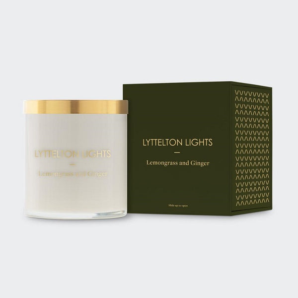 Lyttelton Lights- Large Candle - Lemongrass & Ginger | milk + ginger