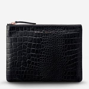 Status Anxiety - Fake It - Black Croc Emboss | milk + ginger
