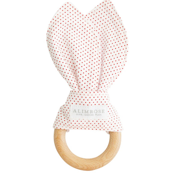 Alimrose - Bailey Bunny Teether - Red Spot