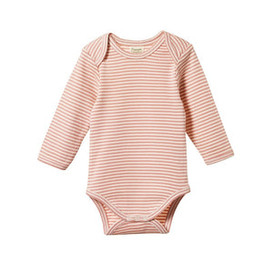 Nature Baby - Long Sleeve Body Suit - Tulip Stripe | milk + ginger