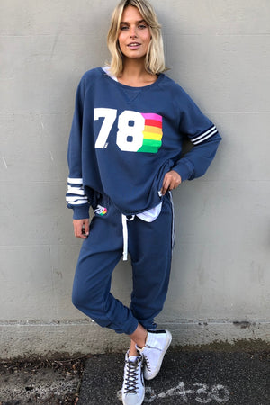 Hammill & Co - Retro Track Pant - Navy | milk + ginger