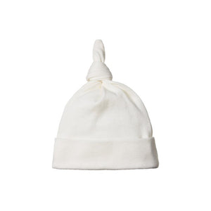 Nature Baby - Cotton Knotted Beanie - Natural | milk + ginger