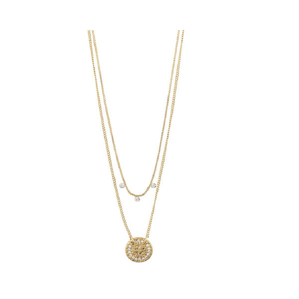 Pilgrim - Compassion Necklace - Crystal / Gold Plated
