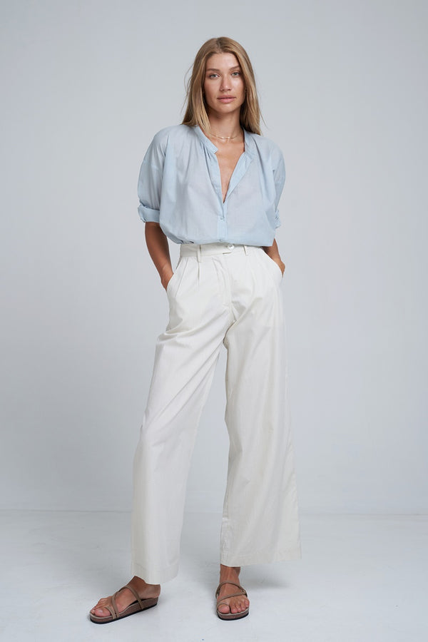 Lilya - Day Cotton Pant - Bone White