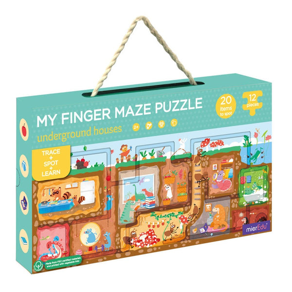 mierEdu - My Finger Maze Puzzle - Underground Houses