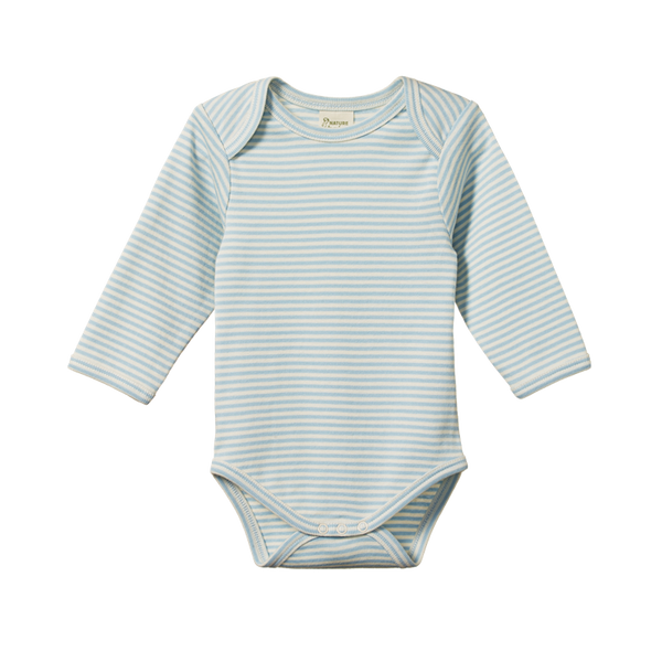 Nature Baby - Long Sleeve Body Suit - Pond Stripe
