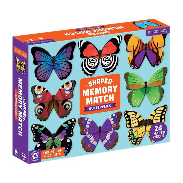 Mudpuppy - Butterflies Shaped Memory Match