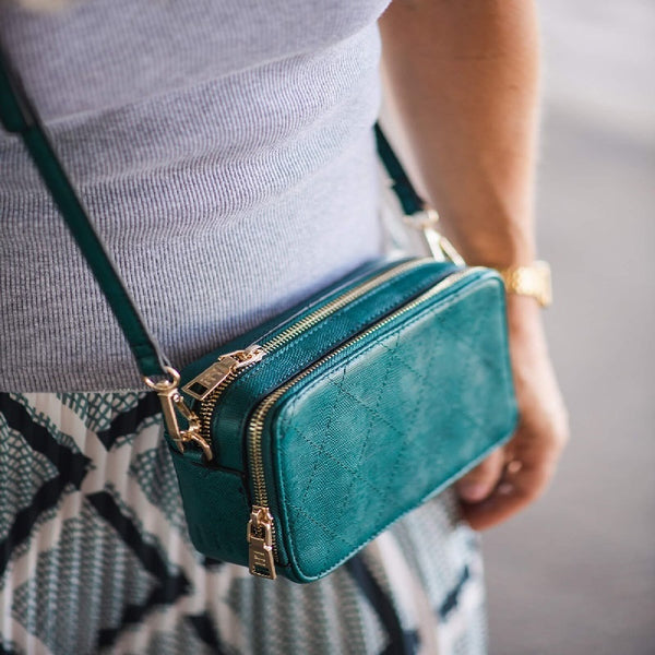 Louenhide - Cassidy Lizard Crossbody Bag - Teal