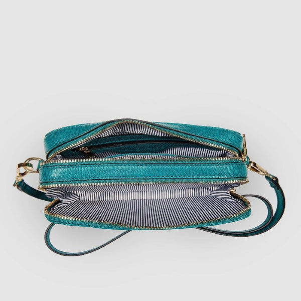 Louenhide - Cassidy Lizard Crossbody Bag - Teal