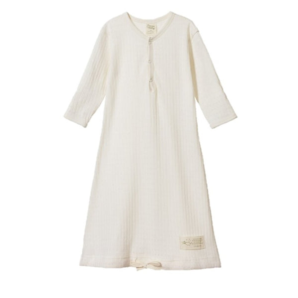Nature Baby - Pointelle Sleeping Gown - Natural
