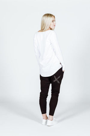 Home-Lee - Apartment Pants - Black with Black X | milk + ginger