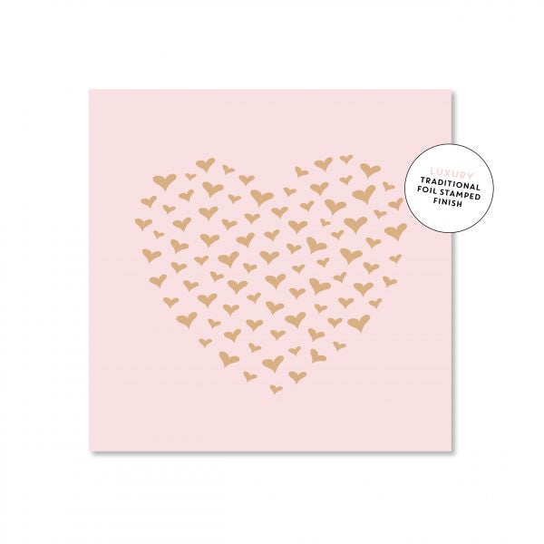 Just Smitten Mini Gift Card - Pastel Heart Cluster