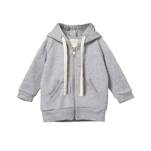 Nature Baby - Hoodie Sweatshirt - Grey Marl | milk + ginger