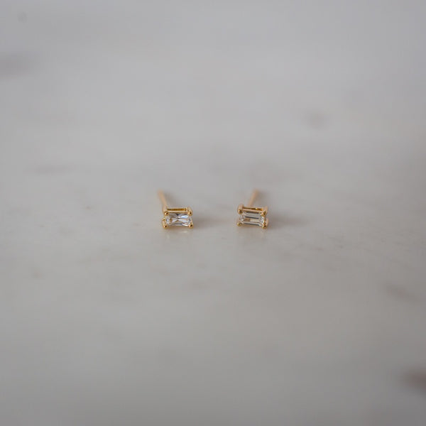 SOPHIE - You Rock Rectangle Studs - Gold