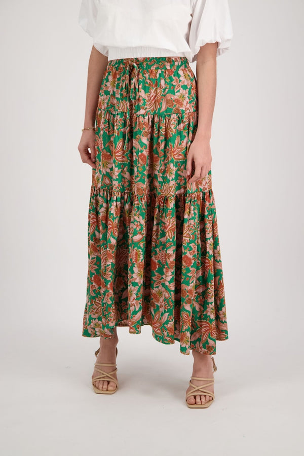 Among The Brave - Sensational Skirt - Green Floral