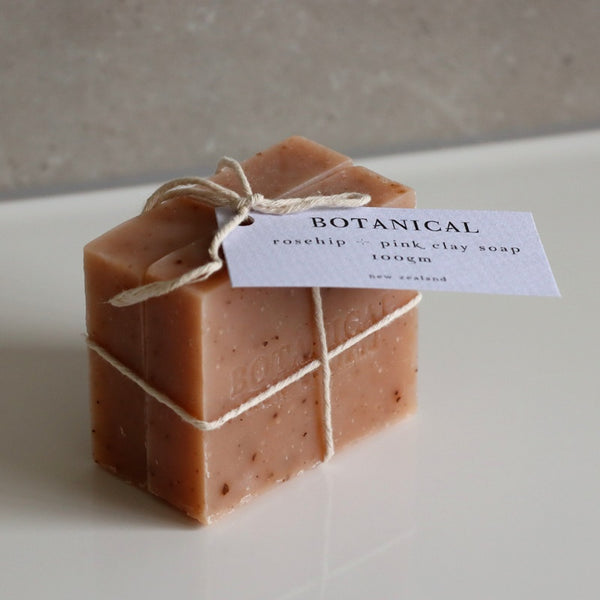 Botanical - Rose Geranium. Rosehip + Pink Clay Soap - Twin Set
