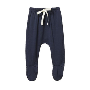 Nature Baby - Merino Footed Rompers - Navy | milk + ginger