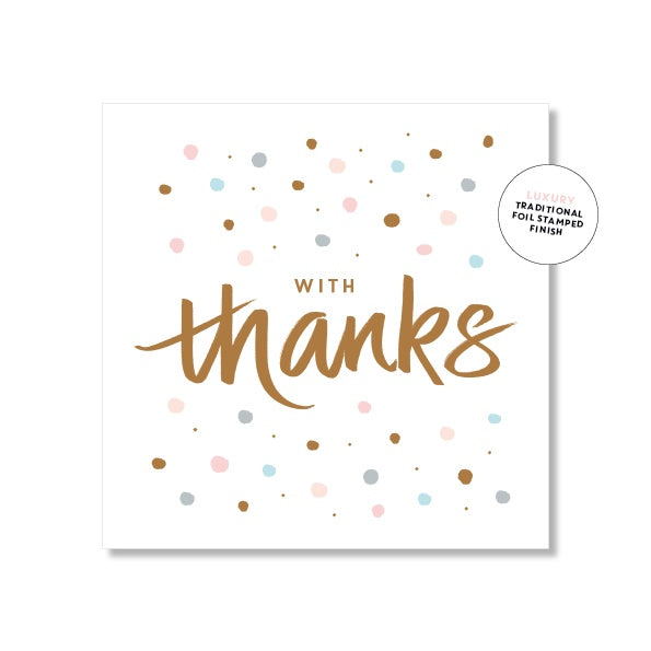Just Smitten Mini Gift Card - Confetti Thanks | milk + ginger