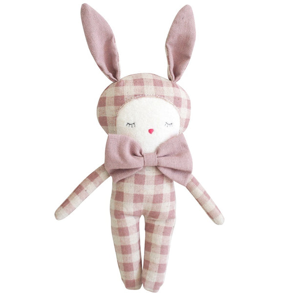 Alimrose - Dream Baby Bunny 20cm - Rose Check Linen