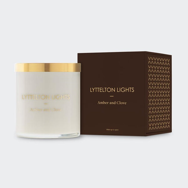 Lyttelton Lights- Large Candle - Amber & Clove