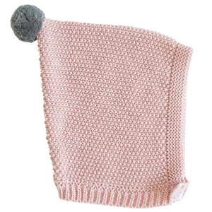 Alimrose - Pom Pom Pixie Hat - Rosewater & Grey | milk + ginger