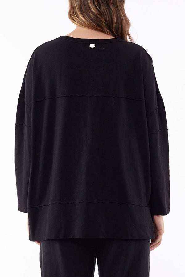 Foxwood - Jayne Throw On Top - Black | milk + ginger
