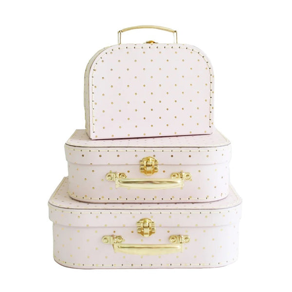 Alimrose - Kids Carry Case Set - Pink Gold Spot