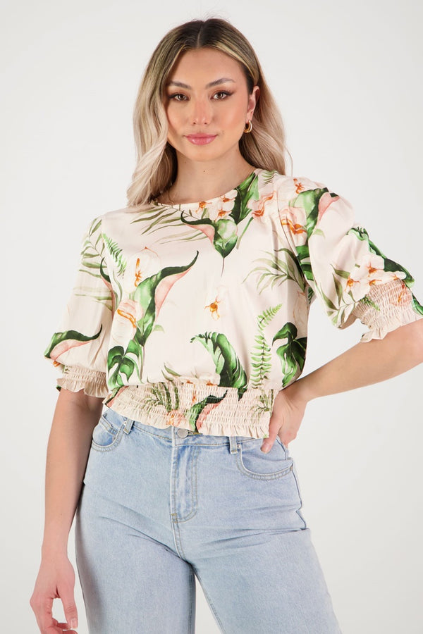 Among The Brave - Purity Top - Cream Floral