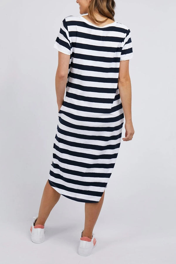 Elm - Maeve Midi dress - Navy Stripe