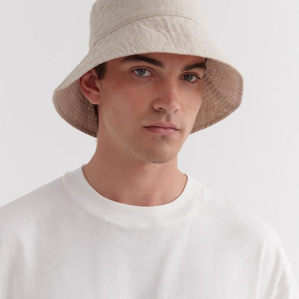 Assembly Label - Linen Bucket Hat - Oat