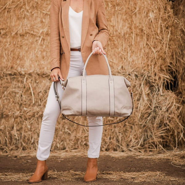 Shop Louenhide Alexis Weekender Bag Grey milk ginger