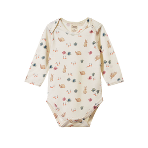Nature Baby - Long Sleeve Bodysuit - Country Bunny Print