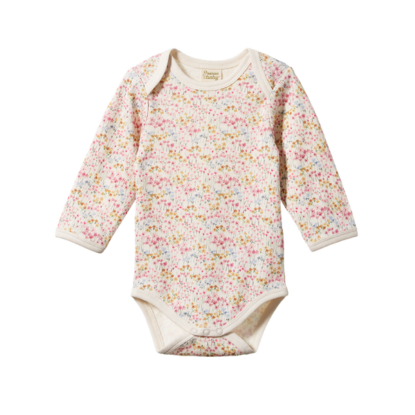 Nature Baby - Long Sleeve Bodysuit - Wildflower Mountain Print