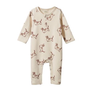 Nature Baby - Henley Pyjama Suit - Happy Hounds Print