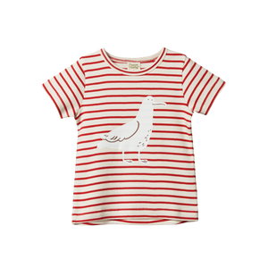 Nature Baby - River Tee - Albie Red Sailor Stripe | milk + ginger