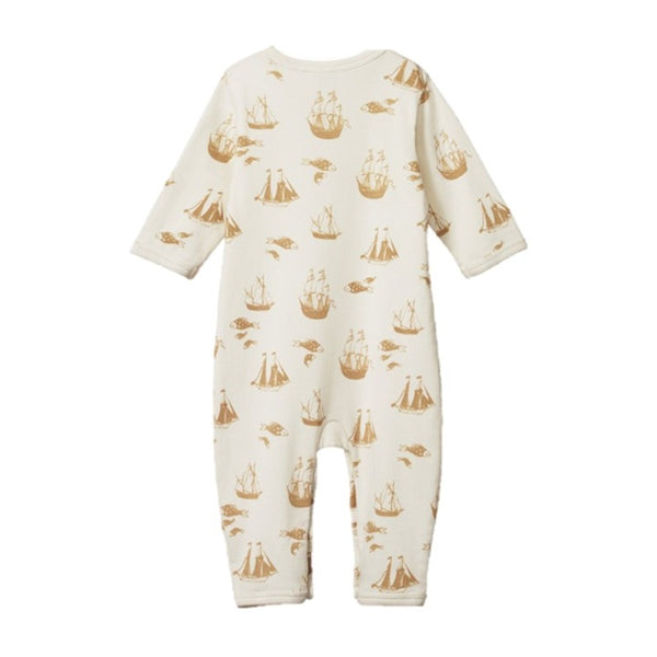 Nature Baby - Henley Pyjama Suit - Voyage Sleepwear Print | milk + ginger