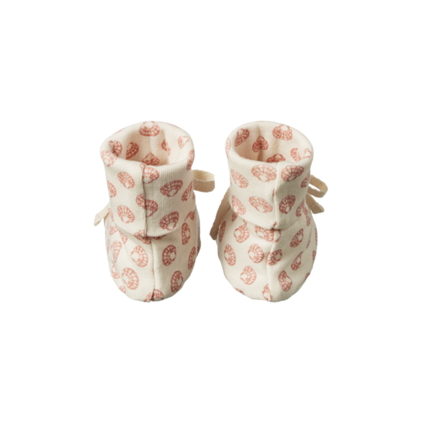 Nature Baby - Cotton Booties - Scallop Shell