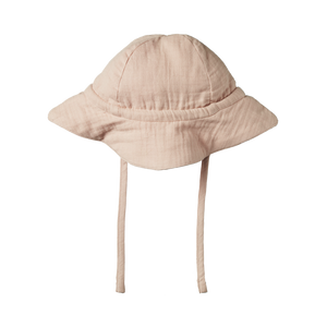 Nature Baby - Crinkle Muslin Sunhat - Rose Dust Crinkle | milk + ginger