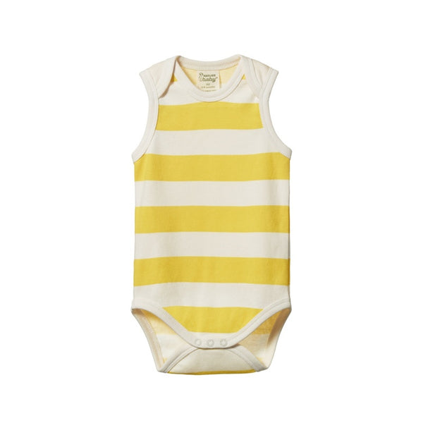 Nature Baby - Singlet Suit - Bold Sunny Stripe