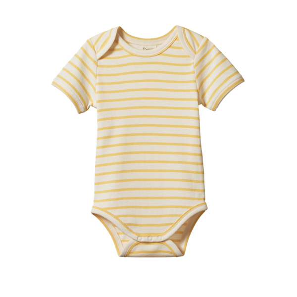 Nature Baby - Short Sleeve Bodysuit - Sunshine Sailor Stripe