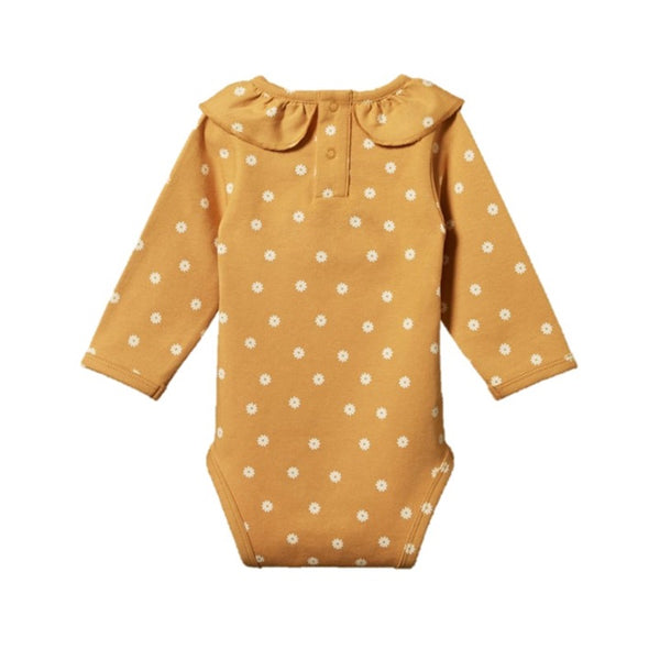 Nature Baby - Primrose Bodysuit - Chamomile Straw Print