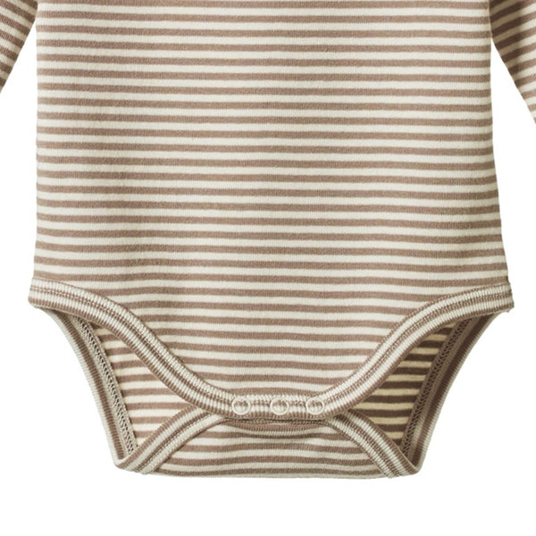 Nature Baby - Long Sleeve Bodysuit - Sparrow Stripe