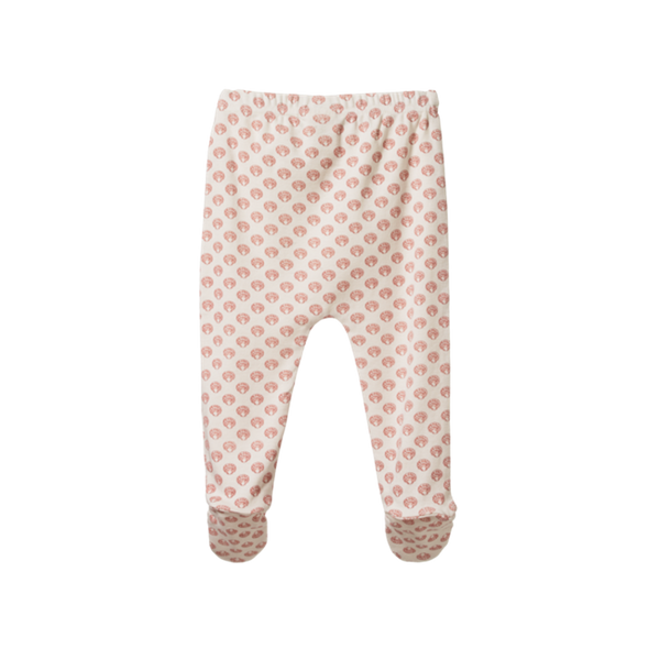 Nature Baby - Cotton Footed Rompers - Scallop Shell Print