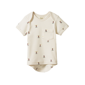 Nature Baby - Short Sleeve Pocket Tee - Lighthouse | milk + ginger
