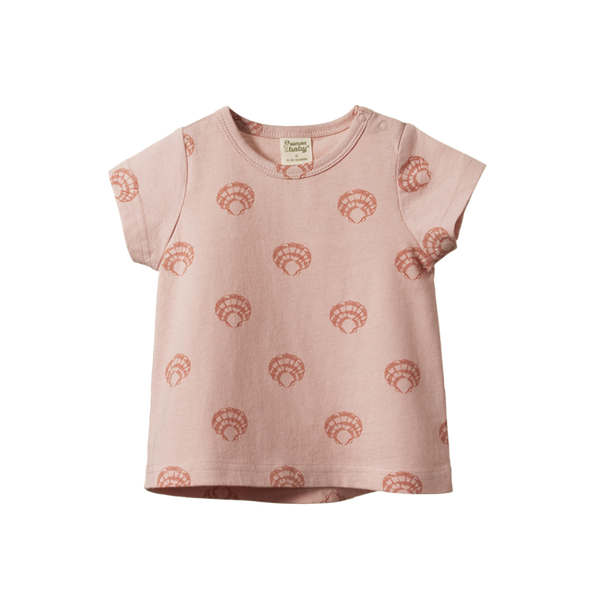 Nature Baby - Josie Tee - Scallop Shell Rose Dust
